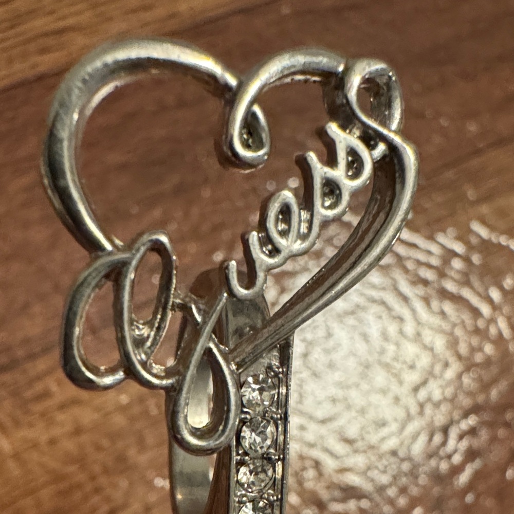 Guess Silver Heart Key Ring - Picture 3 of 5